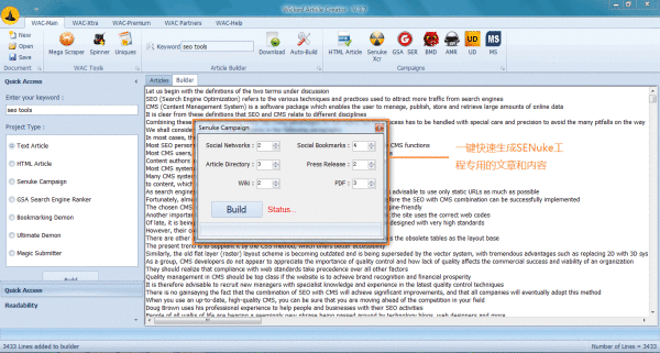 Wicked Article Creator 3.8 - 英文SEO文章采集伪原创工具附视频教程 - 第8张|