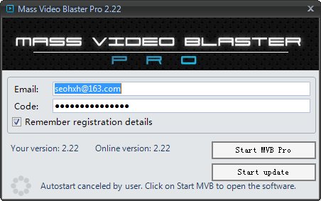 Mass Video Blaster Pro 永久更新 – Youtube营销工具-批量上传视频伪原创
