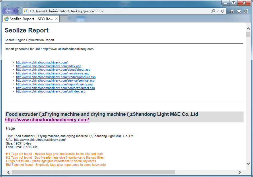 Seolize 2.62 – 英文SEO站内优化工具及教程