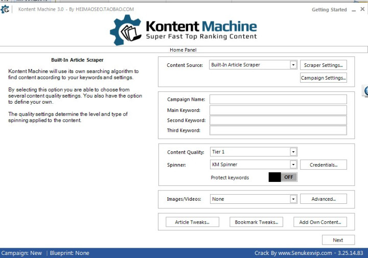 最新! Kontent Machine 英文SEO文章采集伪原创软件 包升级