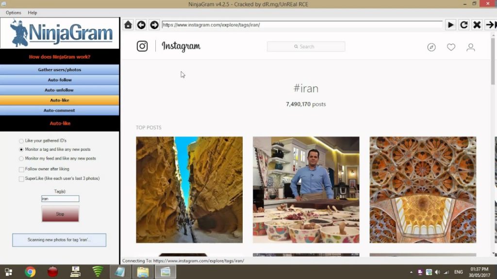 NinjaGram 7.0.3 – 社交媒体Instagram自动化操作批量运维工具